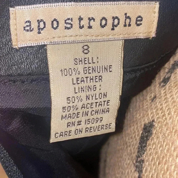 Apostrophe Leather Pencil Skirt - Picture 5 of 5